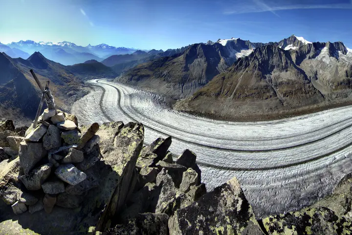 Aletschgletscher bei schönem Wetter