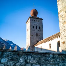 Stockalperschloss in Brig bei schönem Wetter