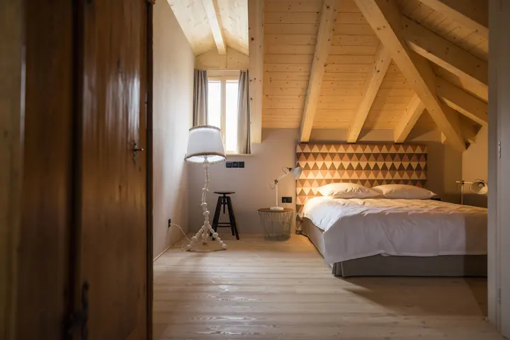 Schlafbereich Doppelbett der Grand Suite