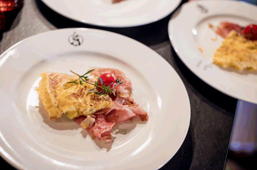 English pancakes, local cheeses and homemade specialities served as part of a brunch in Brig.
